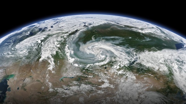 Imagen de satélite en la que se ve el incendio que sufren varias regiones de Rusia Imagen de satélite en la que se ve el incendio que sufren varias regiones de Rusia
