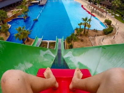 Imagen del tobogán 'Banzai' del Aqualand de Mallorca
