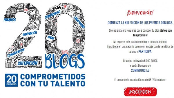 Microsite premios 20blogs Microsite premios 20blogs