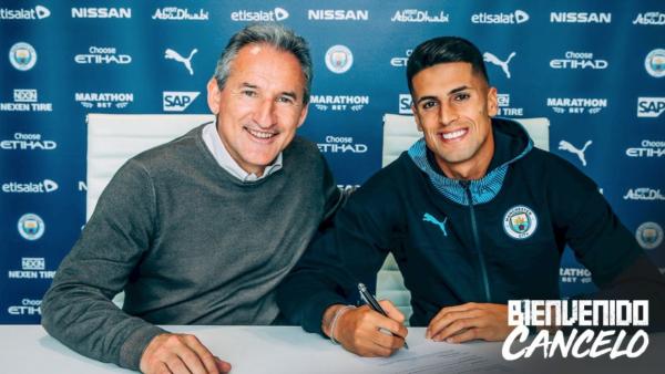 Txiki Begiristain y Joao Cancelo Txiki Begiristain y Joao Cancelo