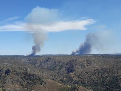 Incendio en el Parque Natural de las Arribes del Duero.