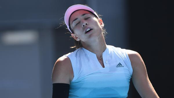 Garbiñee Muguruza lamenta un punto durante un partido Garbiñee Muguruza lamenta un punto durante un partido