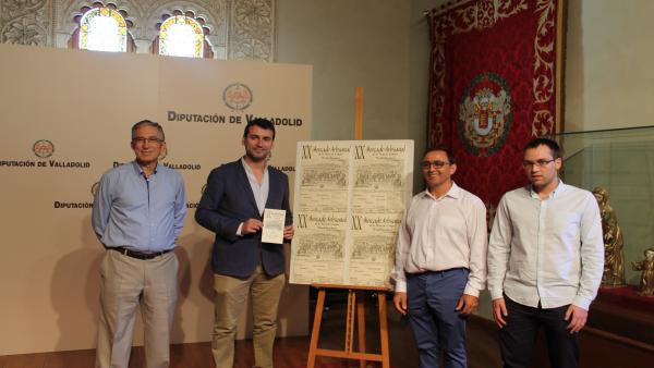 El diputado de Igualdad de Oportunidades y Servicios Sociales de Valladolid, David Esteban, acompañado del alcalde de Tordehumos, Agapito Bravo, y concejales y responsables del Mercado Artesanal que se calabra en Tordehumos (Valladolid) El diputado de Igualdad de Oportunidades y Servicios Sociales de Valladolid, David Esteban, acompañado del alcalde de Tordehumos, Agapito Bravo, y concejales y responsables del Mercado Artesanal que se calabra en Tordehumos (Valladolid)