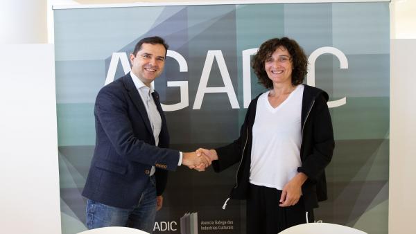 El director de Agadic, Jacobo Sutil, y la presidenta de Escena Galega, Belén Pichel El director de Agadic, Jacobo Sutil, y la presidenta de Escena Galega, Belén Pichel
