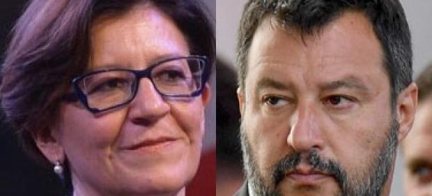 Elisabetta Trenta y Matteo Salvini