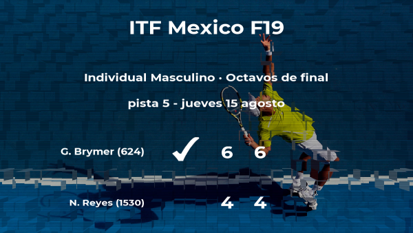 El tenista Gage Brymer consigue el puesto de los cuartos de final a expensas de Nicholas Alexander Reyes El tenista Gage Brymer consigue el puesto de los cuartos de final a expensas de Nicholas Alexander Reyes
