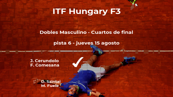 Cerundolo y Comesana logran clasificarse para las semifinales a costa de Szintai y Fuele Cerundolo y Comesana logran clasificarse para las semifinales a costa de Szintai y Fuele