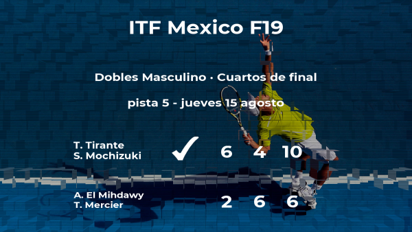 Tirante y Mochizuki ganan en los cuartos de final del torneo de Cancún Tirante y Mochizuki ganan en los cuartos de final del torneo de Cancún