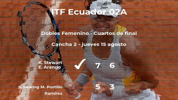 Las tenistas Stewart y Arango vencen en los cuartos de final del torneo de Guayaquil Las tenistas Stewart y Arango vencen en los cuartos de final del torneo de Guayaquil