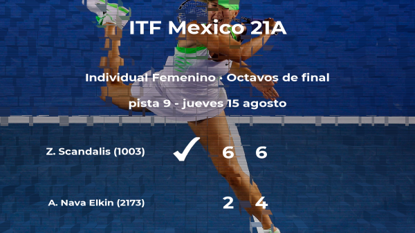 Zoe Gwen Scandalis estará en los cuartos de final del torneo de Cancún Zoe Gwen Scandalis estará en los cuartos de final del torneo de Cancún