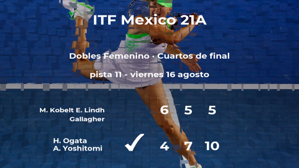 Las tenistas Ogata y Yoshitomi estarán en las semifinales del torneo de Cancún Las tenistas Ogata y Yoshitomi estarán en las semifinales del torneo de Cancún