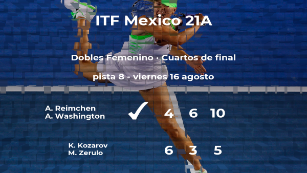 Reimchen y Washington pasan a la siguiente fase del torneo de Cancún tras vencer en los cuartos de final Reimchen y Washington pasan a la siguiente fase del torneo de Cancún tras vencer en los cuartos de final