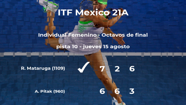 Ramona Mataruga estará en los cuartos de final del torneo de Cancún Ramona Mataruga estará en los cuartos de final del torneo de Cancún