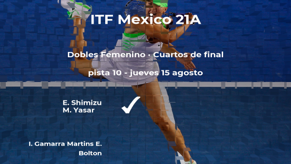 Shimizu y Yasar logran clasificarse para las semifinales del torneo de Cancún Shimizu y Yasar logran clasificarse para las semifinales del torneo de Cancún