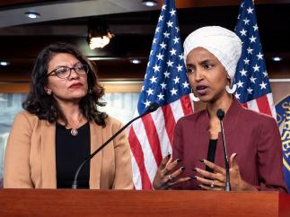 Las congresistas estadounidenses Ilhan Omar y Rashida Tlaib