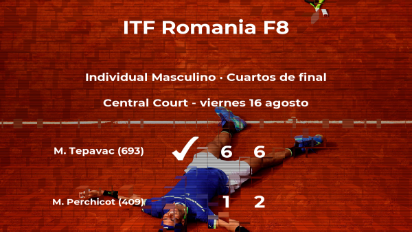 Marko Tepavac le quita el puesto de las semifinales al tenista Mathieu Perchicot Marko Tepavac le quita el puesto de las semifinales al tenista Mathieu Perchicot