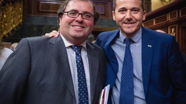 Los diputados extremeños de PP Alberto Casero y Víctor Píriz Los diputados extremeños de PP Alberto Casero y Víctor Píriz