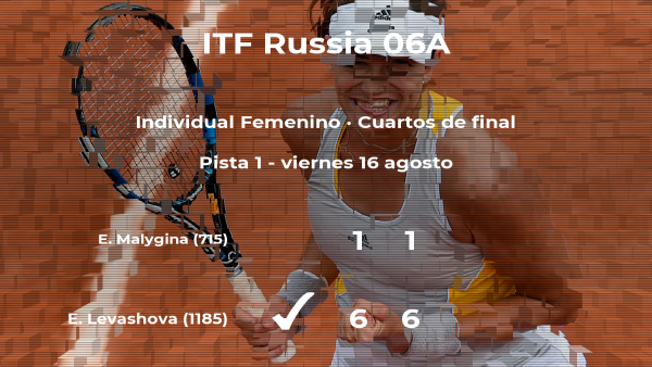 Evgeniya Levashova consigue clasificarse para las semifinales del torneo de Moscú Evgeniya Levashova consigue clasificarse para las semifinales del torneo de Moscú