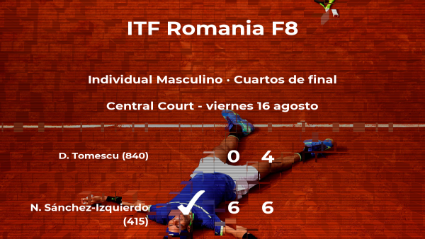 Nikolás Sánchez-Izquierdo pasa a la próxima ronda del torneo de Pitesti tras vencer en los cuartos de final Nikolás Sánchez-Izquierdo pasa a la próxima ronda del torneo de Pitesti tras vencer en los cuartos de final