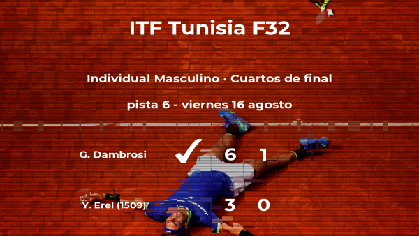 Giacomo Dambrosi se clasifica para las semifinales del torneo de Tabarka Giacomo Dambrosi se clasifica para las semifinales del torneo de Tabarka