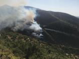 Labores de extinción del incendio