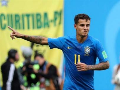 Philippe Coutinho, en un partido con Brasil