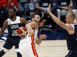 Marc Gasol, con España ante Estados Unidos