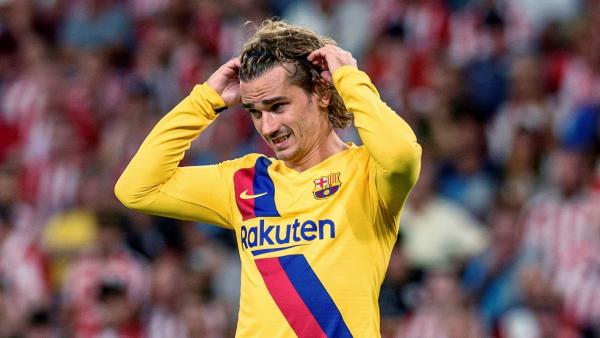 Antoine Griezmann, con el Barcelona en San Mamés Antoine Griezmann, con el Barcelona en San Mamés