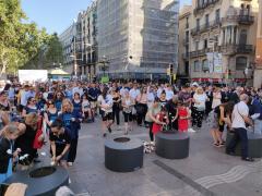 Acto en recuerdo a las víctimas del 17-A en Barcelona