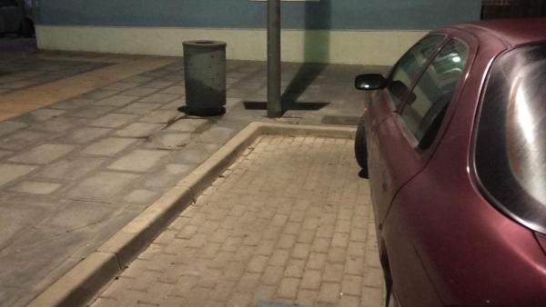 Imagen de una plaza de aparcamiento para persona con discapacidad física cuya supresión denuncia Podemos. Imagen de una plaza de aparcamiento para persona con discapacidad física cuya supresión denuncia Podemos.