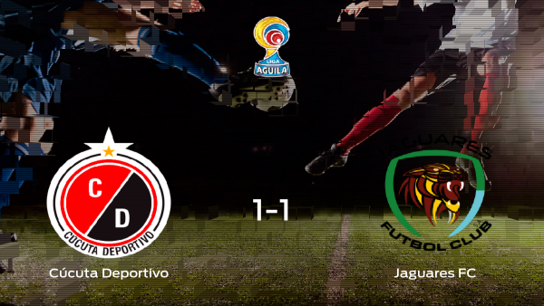 Reparto de puntos entre el Cúcuta Deportivo y el Jaguares FC: 1-1 Reparto de puntos entre el Cúcuta Deportivo y el Jaguares FC: 1-1