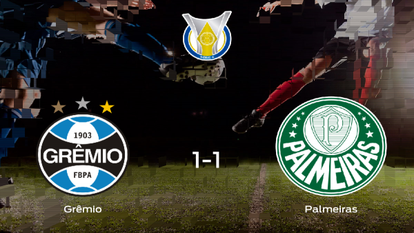 El Grêmio y el Palmeiras empatan a 1 en el Arena do Gremio El Grêmio y el Palmeiras empatan a 1 en el Arena do Gremio