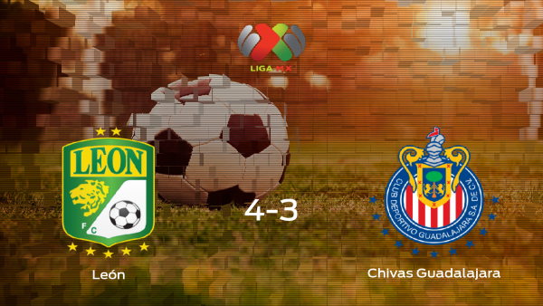 Triunfo 4-3 del León frente al Chivas Guadalajara Triunfo 4-3 del León frente al Chivas Guadalajara