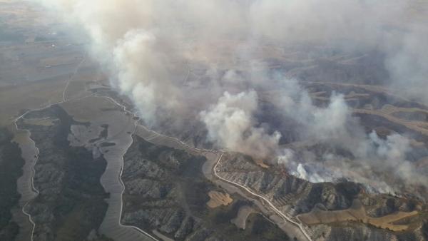 Incendio de Perdiguera y Leciñena (Zaragoza). Incendio de Perdiguera y Leciñena (Zaragoza).