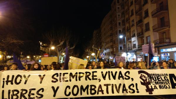Imagen de una manifestación del 8 de marzo. Imagen de una manifestación del 8 de marzo.