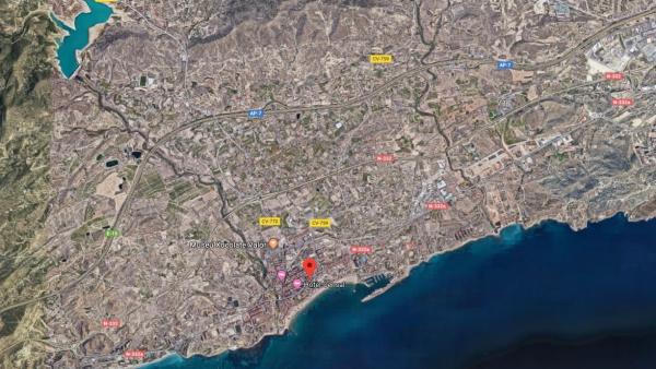 La AP-7 a su paso por Vila Joiosa La AP-7 a su paso por Vila Joiosa