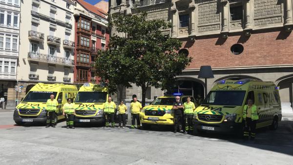 Imagen de las nuevas ambulacias de la DYA con las que reforzará su dispositivo en Aste Nagusia Imagen de las nuevas ambulacias de la DYA con las que reforzará su dispositivo en Aste Nagusia