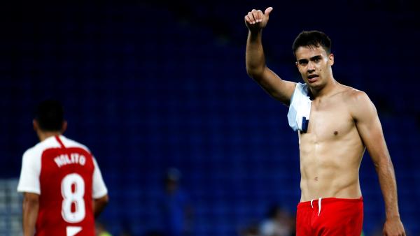 Reguilón, goleador en la victoria del Sevilla contra el Espanyol Reguilón, goleador en la victoria del Sevilla contra el Espanyol