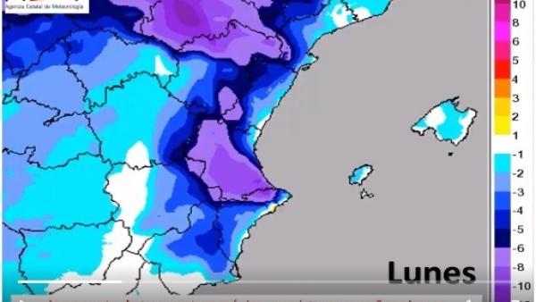 Mapa de la previsión de descenso de temperaturas para este lunes 17 de agosto en la Comunitat Valenciana Mapa de la previsión de descenso de temperaturas para este lunes 17 de agosto en la Comunitat Valenciana