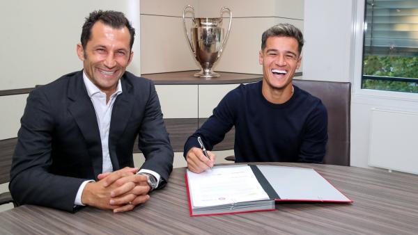 Hasan Salihamidzic y Philippe Coutinho Hasan Salihamidzic y Philippe Coutinho