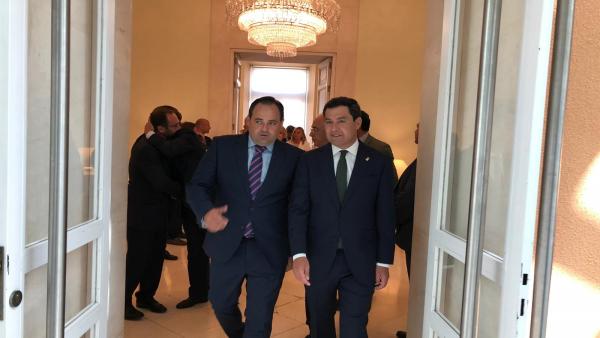 El presidente del PP, Paco Núñez, con el de Andalucía, Juan Manuel Moreno El presidente del PP, Paco Núñez, con el de Andalucía, Juan Manuel Moreno