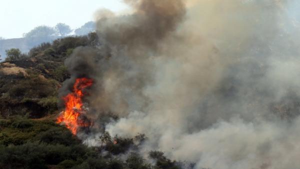 Uno de los focos del incendio en Gran Canaria Uno de los focos del incendio en Gran Canaria