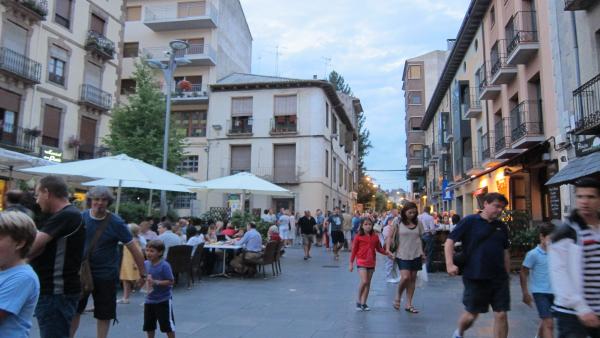 Las calles de Jaca en agosto Las calles de Jaca en agosto
