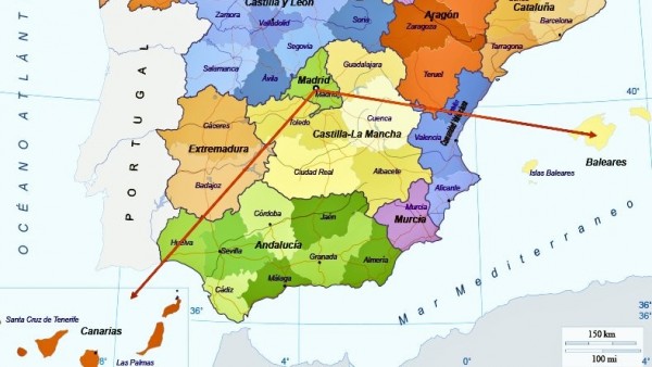 Un tuitero bromea sobre la localización de Canarias en el mapa de España Un tuitero bromea sobre la localización de Canarias en el mapa de España