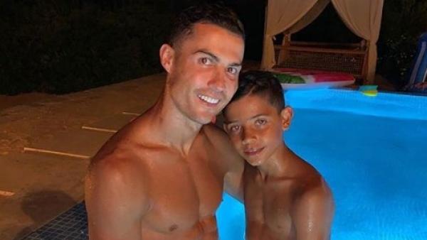 Cristiano y su hijo Cristiano y su hijo
