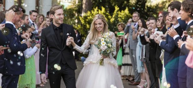 Boda del youtuber PewDiePie con Marzia Bisognin