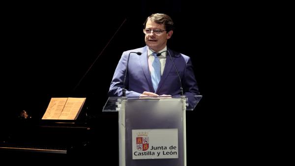 El presidente de la Junta de Castilla y León, Alfonso Fernández Mañueco, durante la inauguración de la XXII Feria de Teatro de Castilla y León. El presidente de la Junta de Castilla y León, Alfonso Fernández Mañueco, durante la inauguración de la XXII Feria de Teatro de Castilla y León.
