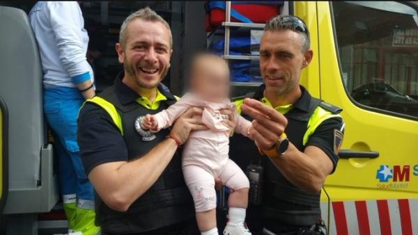 Policía Local salva a una bebé
