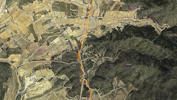 Mapa de la zona en la que se ha declarado y extinguido un conato de incendio forestal junto a la Sierra de Barinas, en Abanilla Mapa de la zona en la que se ha declarado y extinguido un conato de incendio forestal junto a la Sierra de Barinas, en Abanilla