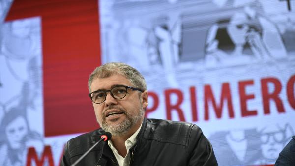 El secretario general de CCOO, Unai Sordo, presenta en rueda de prensa los actos y manifestaciones para el 1º de Mayo, Día Internacional de los Trabajadores 2019. El secretario general de CCOO, Unai Sordo, presenta en rueda de prensa los actos y manifestaciones para el 1º de Mayo, Día Internacional de los Trabajadores 2019.